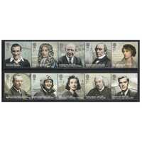Great Britain 2009 Eminent Britons Set of 10 Stamps SG2971/80 MUH 
