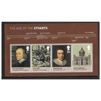 Great Britain 2010 Kings & Queens 4th Issue House of Stuart Mini Sheet of 4 Stamps SG MS3094 MUH 