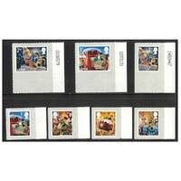 Great Britain 2010 Christmas With Wallace & Gromit Set of 7 Stamps Self-adhesive SG3128/34 MUH 