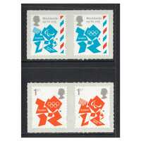 Great Britain 2012 Olympic & Paralympic Games 7th Issue Set of 4 Stamps Self-adhesive SG3250/53 MUH 