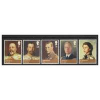 Great Britain 2012 Kings & Queens 6th Issue House of Windsor Set of 5 Stamps SG3265/69 MUH 