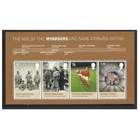 Great Britain 2012 Kings & Queens 6th Issue House of Windsor Mini Sheet of 4 Stamps SG MS3270 MUH 