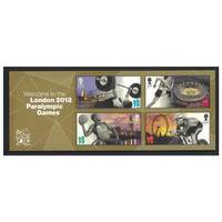 Great Britain 2012 Welcome to London Paralympic Games Mini Sheet of 4 Stamps SG MS3371 MUH 