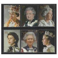 Great Britain 2013 60th Anniversary of the Coronation/6 Decades of Royal Portrait Set of 6 Stamps SG3491/96 MUH 