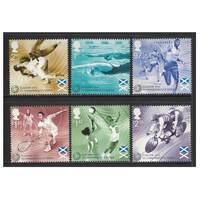 Great Britain 2014 Commonwealth Games Glasgow Set of 6 Stamps SG3619/24 MUH 