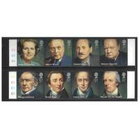 Great Britain 2014 Prime Ministers Set of 8 Stamps SG3642/49 MUH 