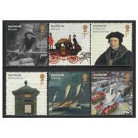 Great Britain 2016 Royal Mail 500 (1st Issue) Set of 6 Stamps SG3795/800 MUH 