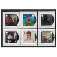 Great Britain 2017 David Bowie Set of 6 Self-adhesive Stamps SG3933/38 MUH 