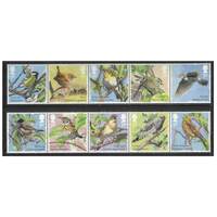 Great Britain 2017 Songbirds Set of 10 Stamps SG3948/57 MUH  