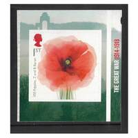 Great Britain 2018 Centenary of the First World War - 100 Poppies Self-adhesive Stamp SG4140 MUH 