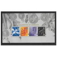 Great Britain 2020 Declaration of Arbroath Mini Sheet of 4 Stamps (Uncatalogued) MUH 