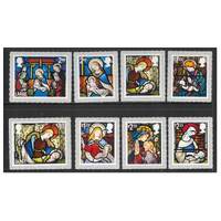 Great Britain 2020 Christmas - Stained Glass Windows Set of 8 Self-adhesive Stamps SG4434/41 MUH 
