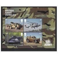 Great Britain 2021 British Army Vehicles Mini Sheet of 4 Stamps SG MS4574 MUH 
