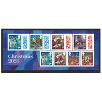 Great Britain 2021 Christmas Mini Sheet of 8 Self-adhesive Stamps SG MS4613 MUH 