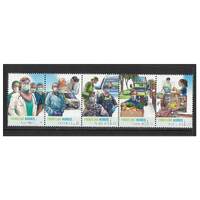 Australia 2021 Frontline Heroes Strip of 5 Stamps MUH