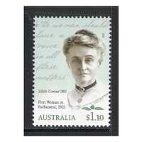 Australia 2021 Edith Cowan First Woman in Parliament Single Stamp MUH