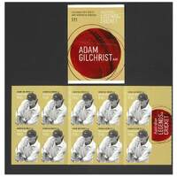 Australia 2021 Australian Legends of Cricket - Adam Gilchrist AM Booklet/10 Stamps Self-adhesive MUH