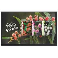 Australia 2021 Wattle Wonders Flowers Mini Sheet of 3 Stamps MUH