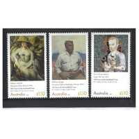 Australia 2021 100 Years of the Archibald Prize Set of 3 Stamps MUH
