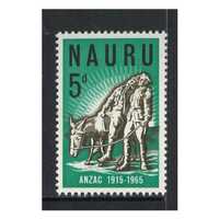 Nauru 1965 ANZAC 50th Anniv of Gallipoli Landing Single Stamp SG65 MUH