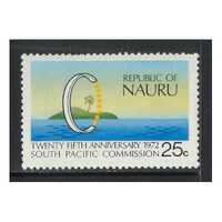 Nauru 1972 25th Anniv of South Pacific Commission Single Stamp SG97 MUH