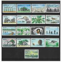 Nauru 1978 Definitive Issues/Views Set of 17 Stamps SG174/90 MUH