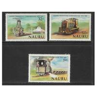 Nauru 1980 Phosphate Corp 10th Anniv/Railway Locomotives Set of 3 Stamps SG224/26 MUH
