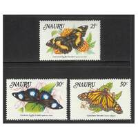 Nauru 1984 Butterflies Set of 3 Stamps SG300/02 MUH