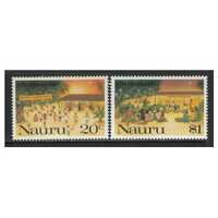 Nauru 1987 Chritsmas Set of 2 Stamps SG356/57 MUH