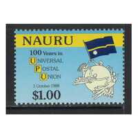 Nauru 1988 Centenary of Membership of UPU Single Stamp SG369 MUH