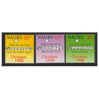 Nauru 1988 Christmas Set of 3 Stamps SG370/72 MUH
