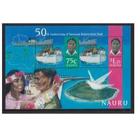 Nauru 1996 50th Anniv of Return from Truk Mini Sheet of 2 Stamps SG MS450 MUH