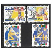 Nauru 1996 Centenary of Modern Olympic Games Set of 4 Stamps SG452/55 MUH