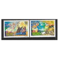 Nauru 1996 Christmas Set of 2 Stamps SG456/57 MUH