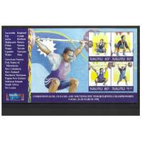 Nauru 1998 Commonwealth, Oceania and South Pacific Weightlifting Championship Mini Sheet SG MS475 MUH