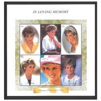 Nauru 1998 Diana, Princess of Wales Commemoration Sheet of 6 Stamps SG477/82 MUH