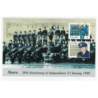 Nauru 1998 30th Anniv of Independence Mini Sheet of 2 Stamps SG MS490 MUH