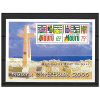 Nauru 2000 Christmas Mini Sheet of 2 Stamps SG MS521 MUH