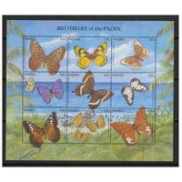 Nauru 2002 Butterflies of Pacific Sheetlet of 9 Stamps SG536/44 MUH