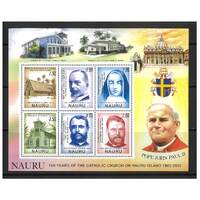 Nauru 2002 Centenary of Catholic Church Sheetlet of 6 Stamps SG556/61 MUH