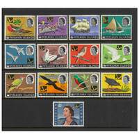 Pitcairn Islands 1967 Decimal Currency/Birds/Ships Set of 13 Stamps SG69/81 MUH