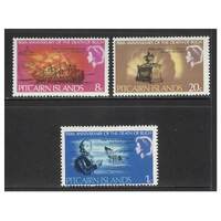 Pitcairn Islands 1967 Admiral Bligh 150th Anniversary Set of 3 Stamps SG82/84 MUH
