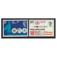 Pitcairn Islands 1968 20th Anniversary of WHO Set of 2 Stamps SG92/93 MUH