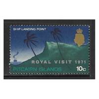 Pitcairn Islands 1971 Royal Visit Overprinted Single Stamp SG115 MUH