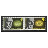Pitcairn Islands 1974 Birth Centenary of Sir Winston Churchill Set of 2 Stamps SG155/56 MUH