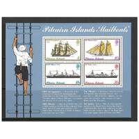 Pitcairn Islands 1975 Mailboats Mini Sheet of 4 Stamps SG MS161 MUH