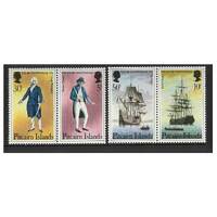 Pitcairn Islands 1976 Bicentenary of American Revolution Set of 4 Stamps SG167/70 MUH