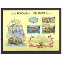 Pitcairn Islands 1978 Bounty Day Mini Sheet of 3 Stamps SG MS188 MUH