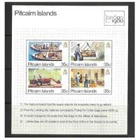Pitcairn Islands 1980 London International Stamp Exhibition Mini Sheet SG MS205 MUH