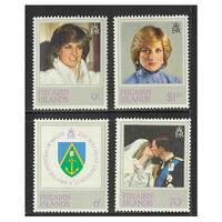 Pitcairn Islands 1982 21st Birthday of Princess of Wales Set of 4 Stamps SG226/29 MUH
